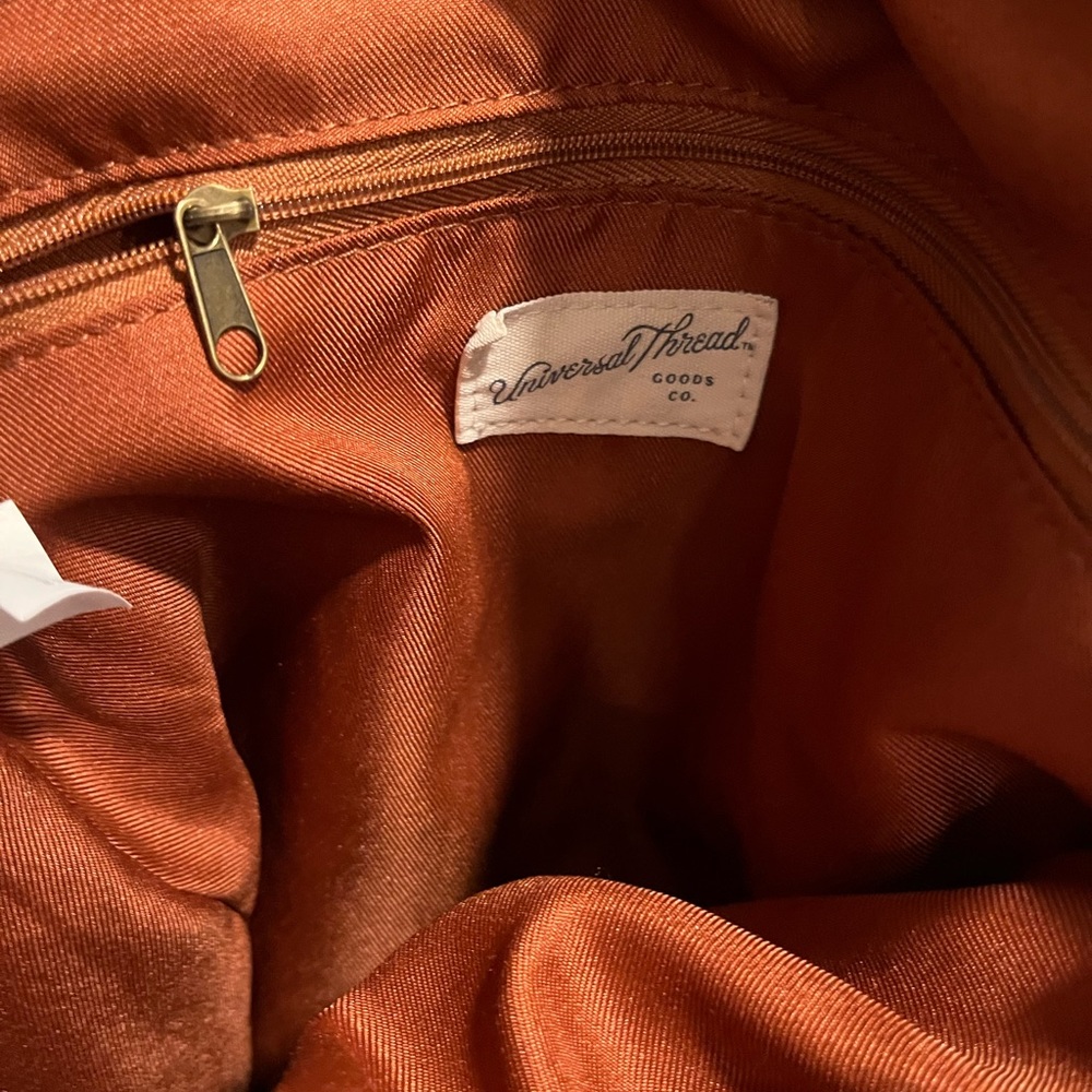 Universal Thread Orange Drawstring Backpack with Front Pockets - Picture 4 of 8